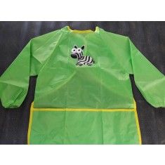 Kids Nylon Apron - Green -Zebra print - Large 48 cm x 60 cm