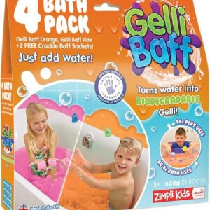 Zimpli Gelli Baff 4 Use Pack - Orange & Pink