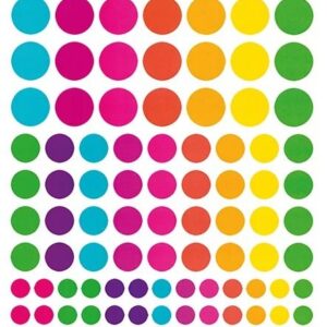 Commendation stickers - Colourful dots 464 pcs