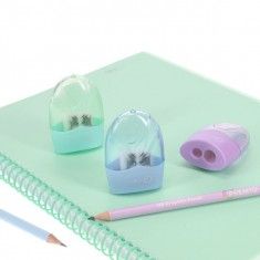 Sharpener CONTAINER - PASTEL - 2 Hole - PREMTO