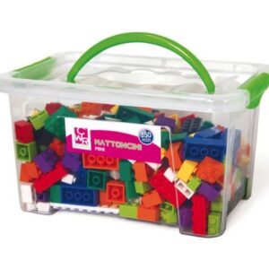 Small building blocks - assorted colours - trunk of 350 pieces