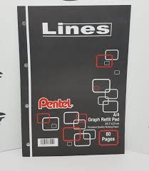 A4 Graph Refill Book Pad 80pgs