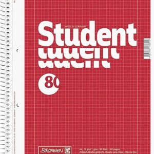 Brunnen Student Notepad A4 70gsm 80 Sheets (5 Pads, Squared)