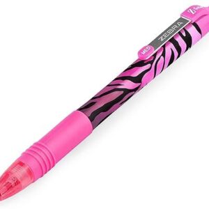 Zebra Z-Grip Smooth Ballpoint Pen - 1.0mm - Funky Flame - Stripe Pink Barrel - Pink Ink