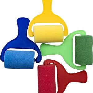 Sponge Rollers - 7cm (4) Assorted Colours - Singles